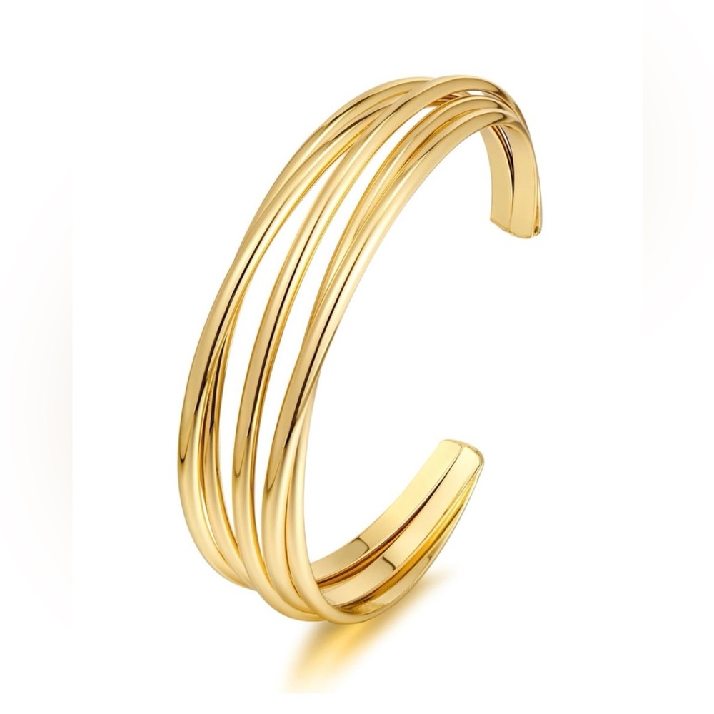 Elegant Gold-Tone‎ Cuff Bracelet